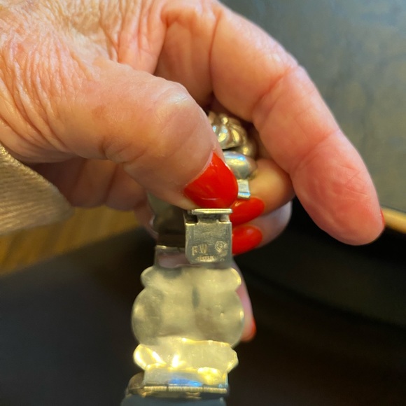 Mexican Silver and Black Onyx bracelet, 7” perfect catch, - Picture 4 of 6